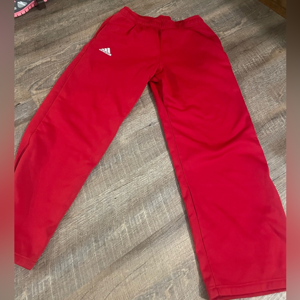 Red Adidas sweatpants like new